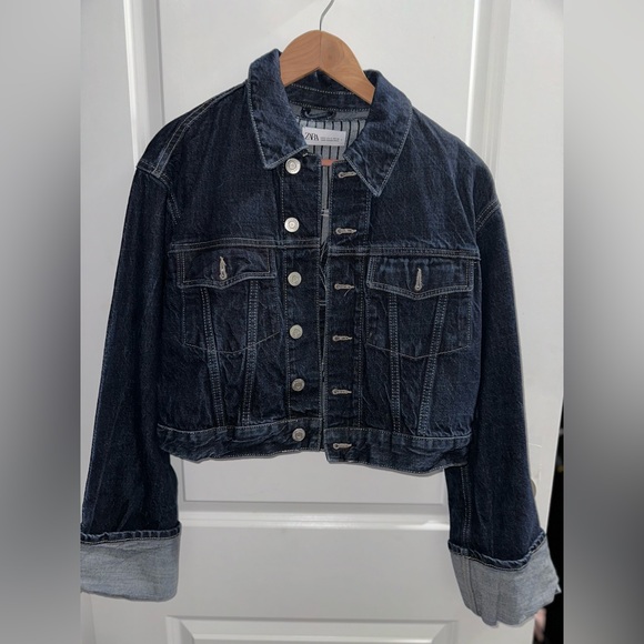 Zara Jackets & Blazers - ZARA cuffed Jean Jacket